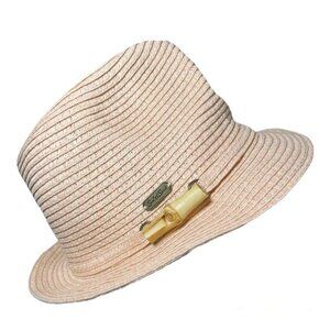 Sun N' Sand headwear straw hat pink bucket hat beach packable summer classic